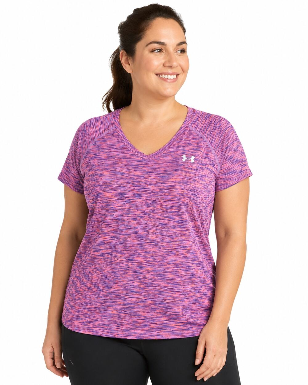 Under Armour Women's HeatGear Semi-Fitted Pink/Purple Activewear Top